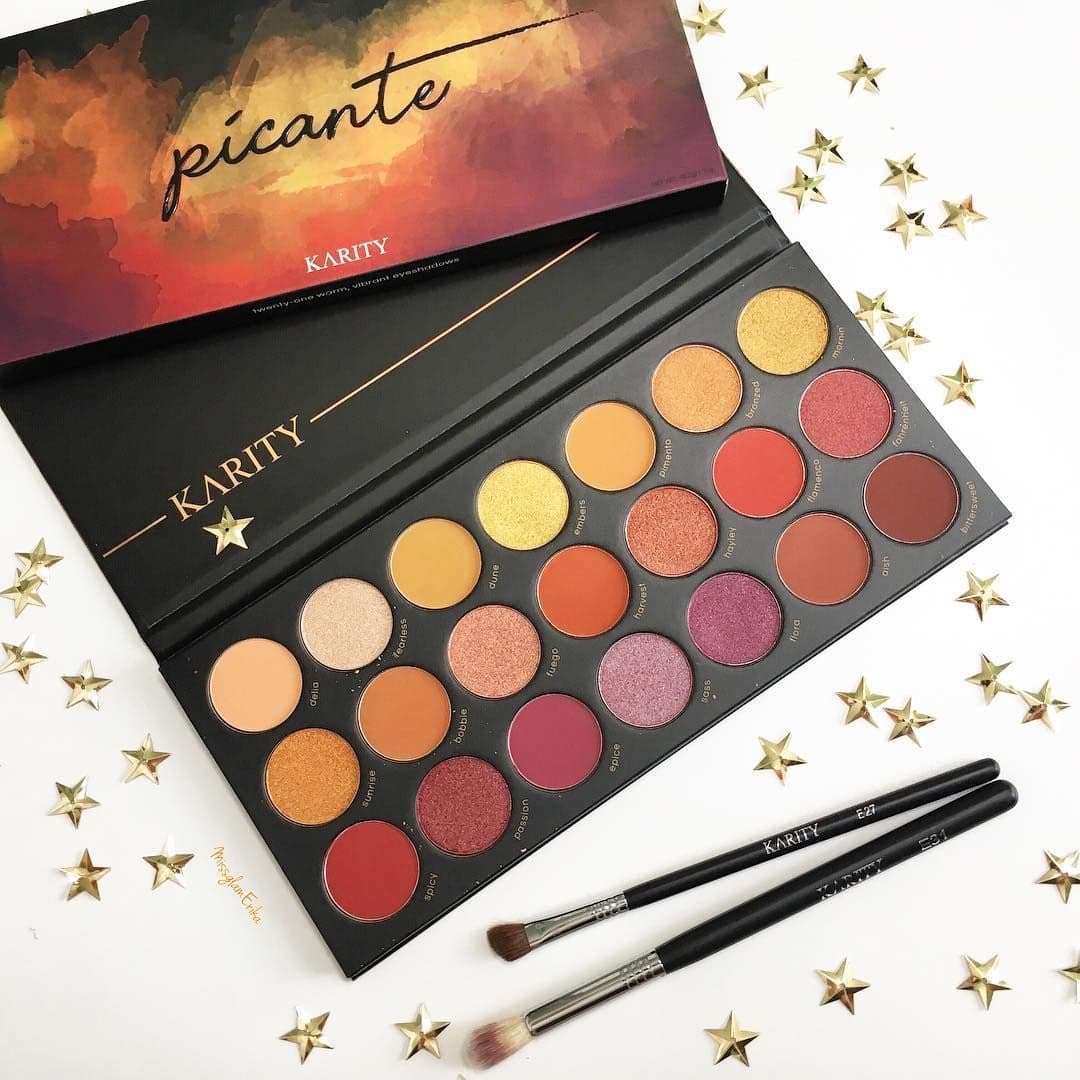 KARITY 21 Picante Highly Pigmented Professional Warm Eyeshadow Palette - Everyday Makeup Shadow Palette with Intense Pigment