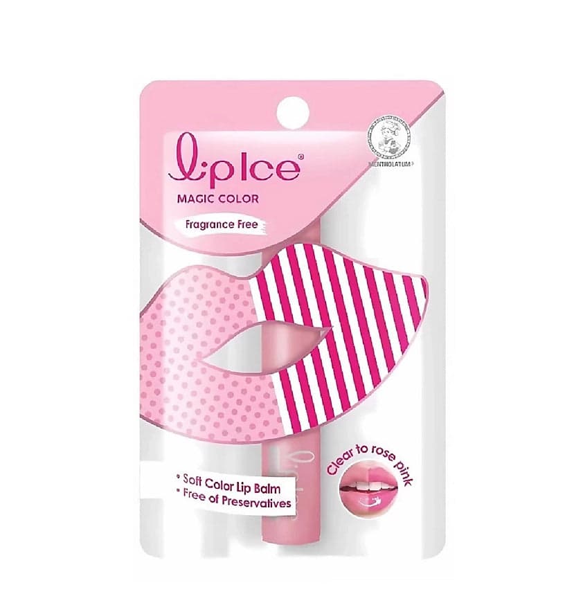 MENTHOLATUM Lip Ice Magic Color (Fragrance Free) Colour Changeable & 10 Hours Moisture